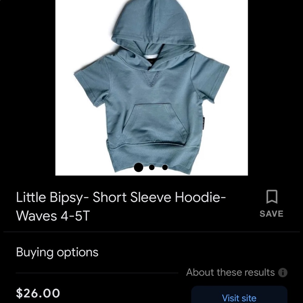 Little Bipsy Short Sleeve Hoodie